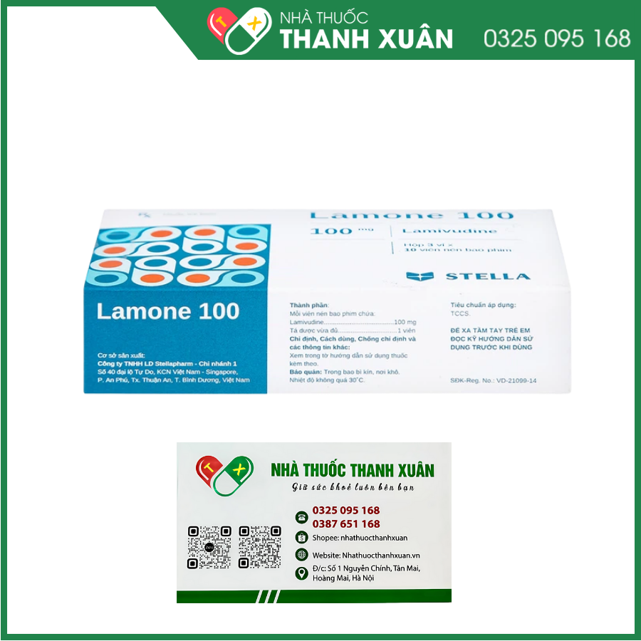 Lamone 100 trị viêm gan siêu vi B mãn tính